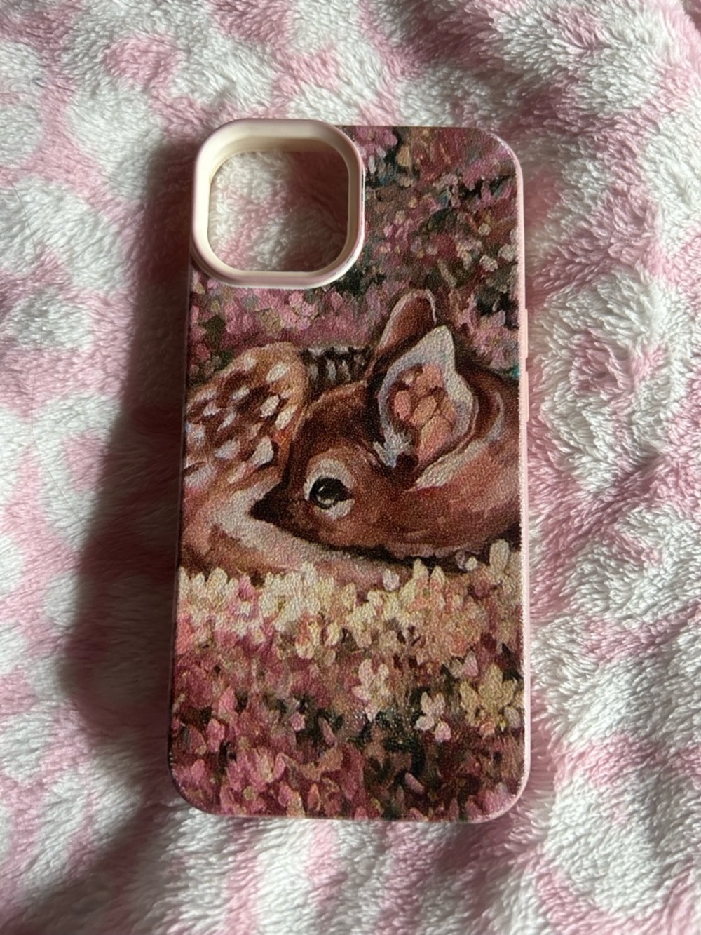 Pink Floral Deer Phone Case